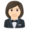 Woman in Tuxedo- Light Skin Tone emoji on Emojione